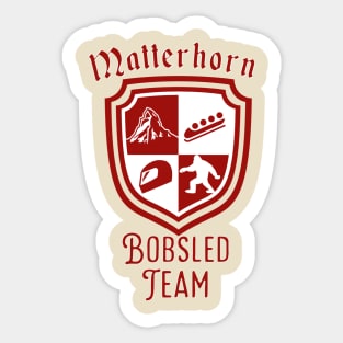 Matterhorn Bobsled Team Sticker